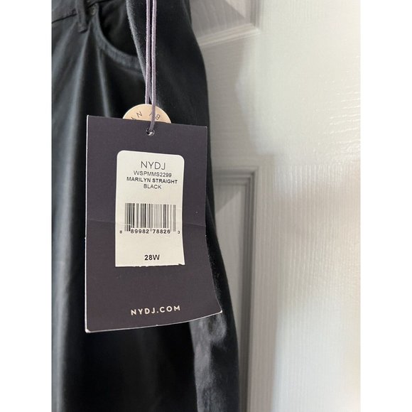 NYDJ Marilyn Straight Black Pants Size 28W NWT - Picture 5 of 16